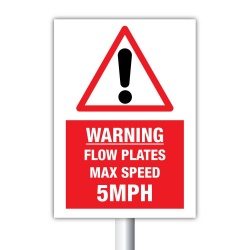 Warning Flow Plates with Warning Symbol